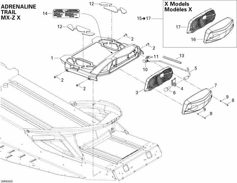 ��������  MX Z 800 HO Adrenaline & X, 2006 ������ - Luggage Rack 800