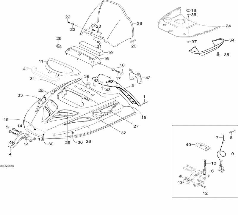 snowmobile  Skandic WT 550F, 2006  - Hood 550 Wt