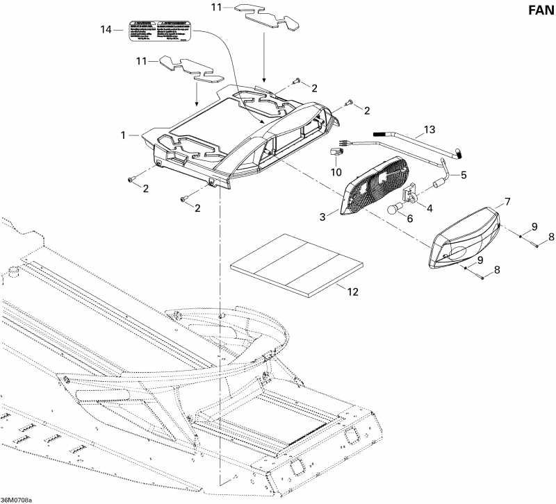 snowmobile Skidoo - Luggage Rack Fan