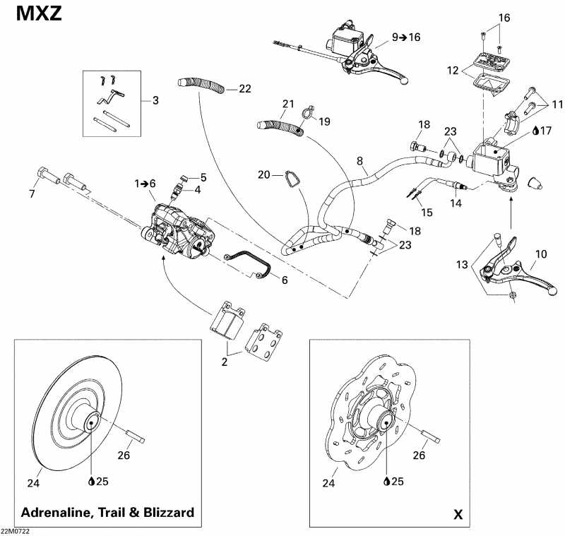    MX Z Adrenaline 600 HO, 2007 - Hydraulic Brakes Adr