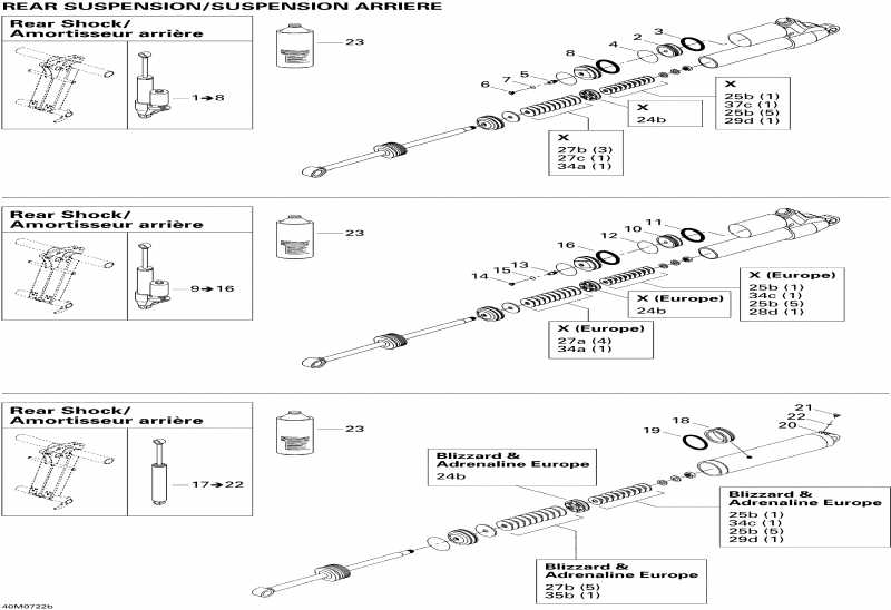 BRP MX Z X 600 HO SDI, 2007 - Take Apart Shock, Rear 2, X