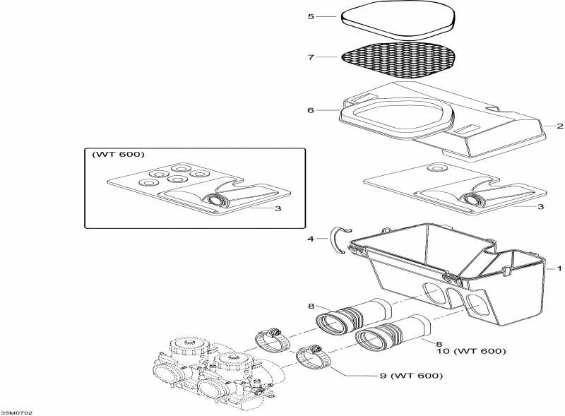  Skidoo - Air Intake System Wt 600