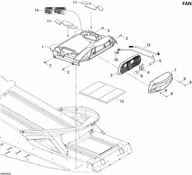 snowmobile Skidoo - Luggage Rack Fan