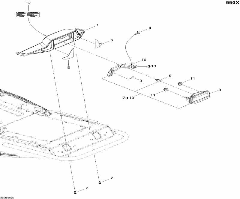 snowmobile  MX Z 550X, 2008  - Luggage Rack 550x