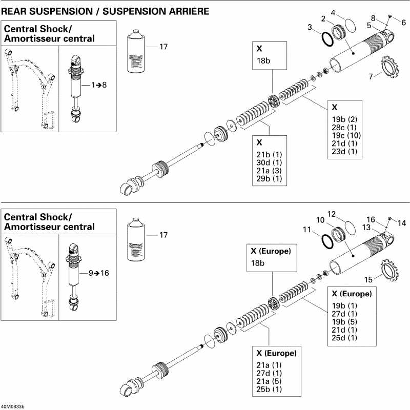  ski-doo  MX Z RENEGADE X 600 HO SDI, 2008 - Take Apart Shock, Rear 2