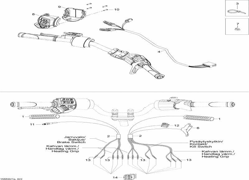  BRP Skandic SUV 550F, 2008 - Steering Wiring Harness 550f