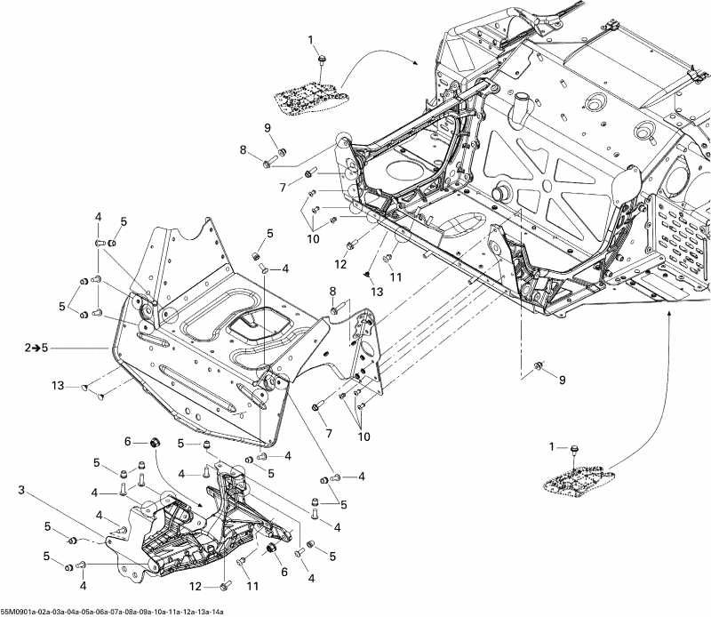 SKIDOO  MX Z Renegade 800R Power T.E.K., 2009 - Frame And Components 1