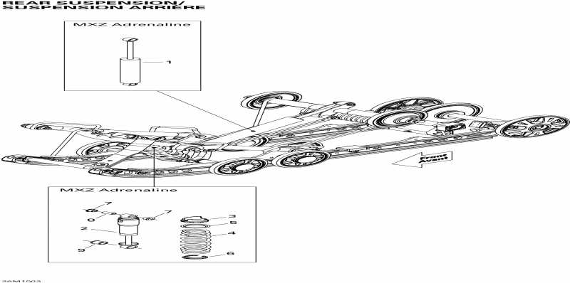 snowmobile Skidoo MX Z Adrenaline 600HO ETEC, 2010  -   Shocks