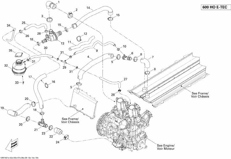 snowmobile  MX Z X 600HO ETEC, 2010 - Cooling System 600ho Etec
