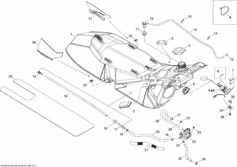 snowmobile ski-doo Renegade X 800R PTEK, 2010 - Fuel System 800r Ptek