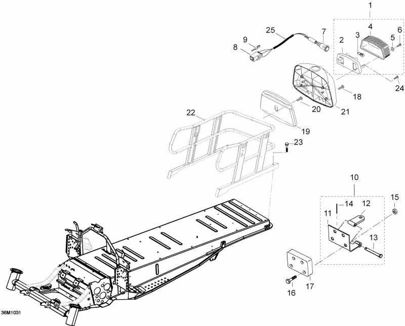  BRP SkiDoo Skandic SUV 550F, 2010 - Luggage Rack