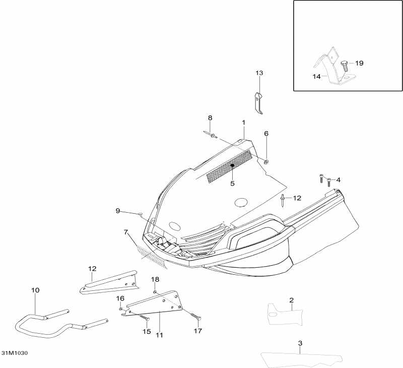 snowmobile BRP  Skandic WT 550F, 2010 - Bottom Pan