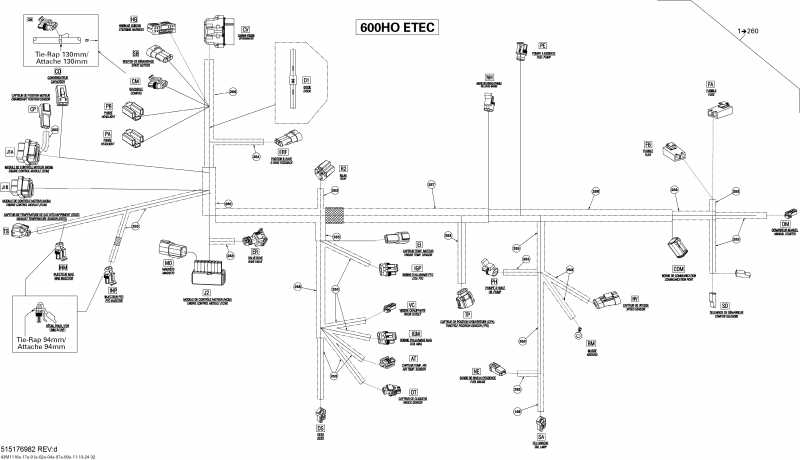 snowmobile  Grand Touring LE 600HO ETEC XR, 2011 - Electrical Harness