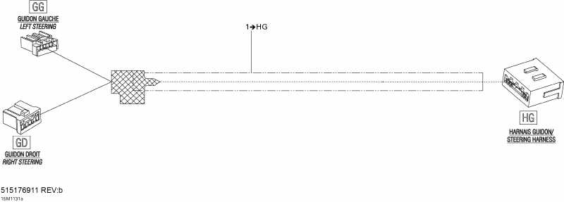  BRP Tundra STD & Sport & LT 550F XP-LTS, 2011  - Steering Wiring Harness Std