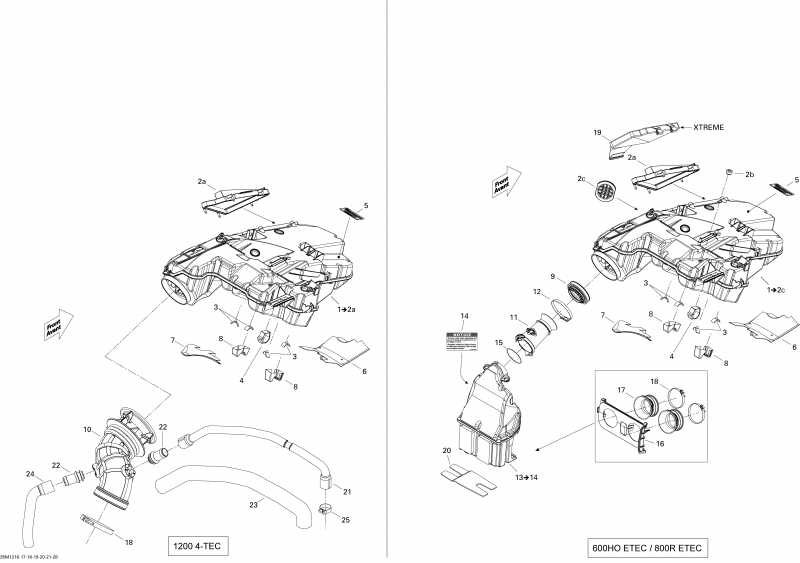 snowmobile BRP GSX SE 800RETEC XR, 2012 - Air   System