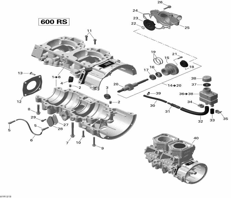  ski-doo  MX Z X 600RS, 2012 - Crankcase