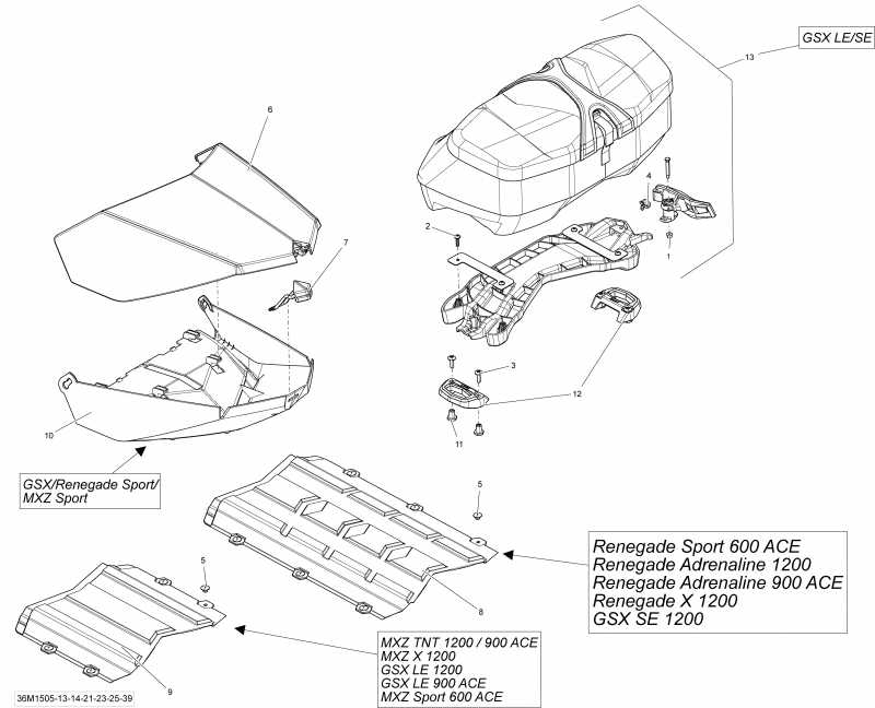 Ski Doo GSX SE 800RETEC XR137, 2015  - 36m1525