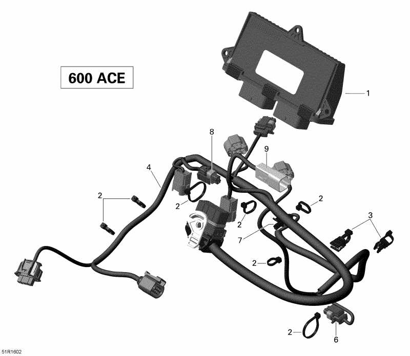 snowmobile SkiDoo GRAND TOURING - 4-STROKE, 2016  -     Electronic Module 600 Ace