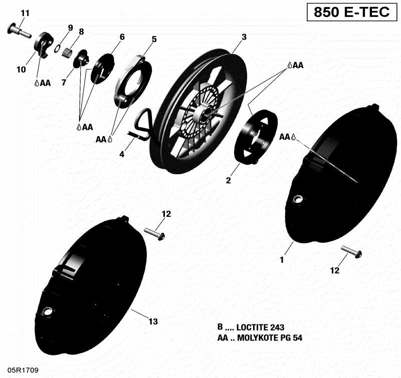  Skidoo MXZ - 2-STROKE - 850 E-TEC, 2017 - Rewind Starter All Models