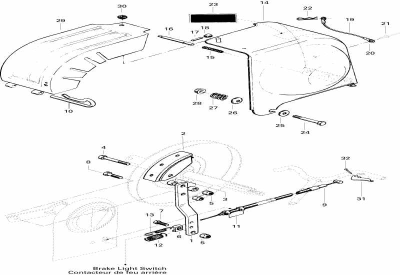  Skidoo Elan 247, 1996  - Brake And Belt Guard