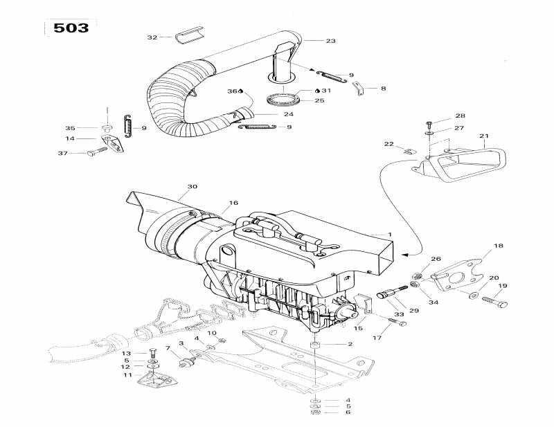 Skidoo Formula S, 1997 -  Sport  Muffler (503)