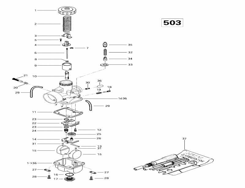 SkiDoo Formula S, 1997  - Carburetors (503)