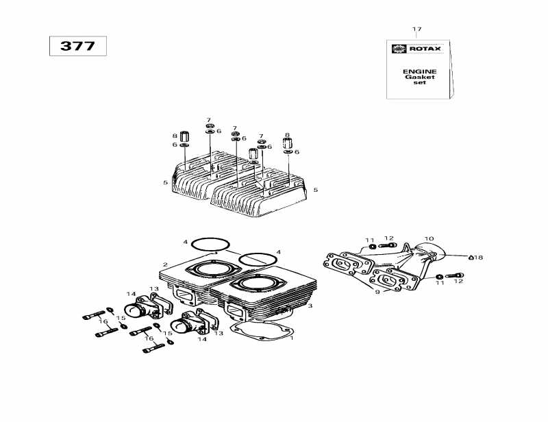 Skidoo Formula Sl, 1997  - Exhaust Manifold (377)