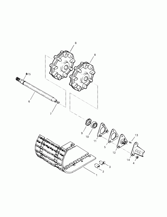   Skandic 380/500, 1997  - Drive Axle  Track