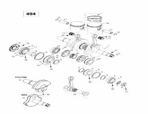 01-    (494) (01- Crankshaft And Pistons (494))