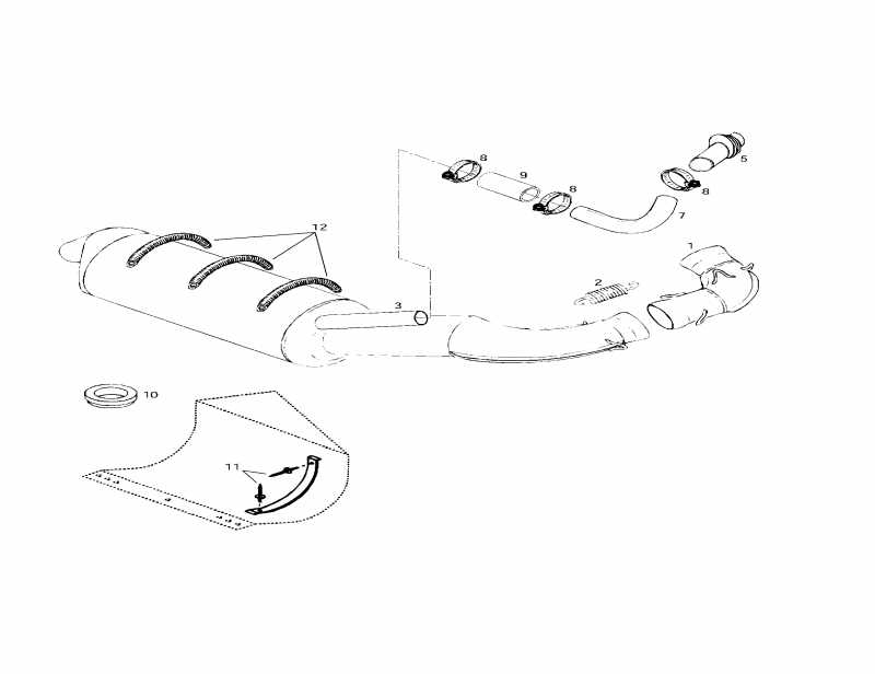  SkiDoo  Skandic Wide Track, 1997 - Muffler