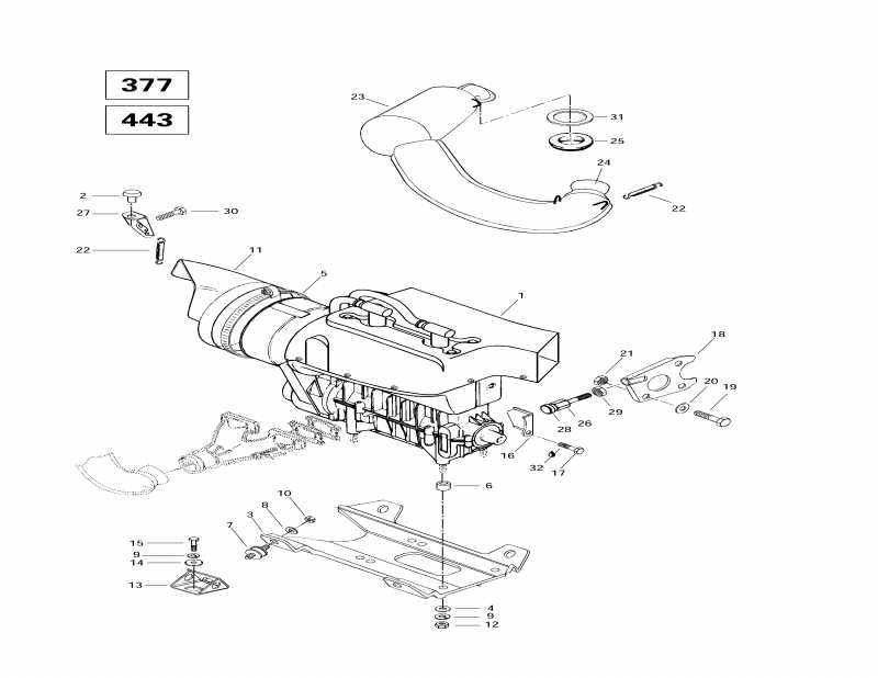 Skidoo -  Sport  Muffler (377, 443)