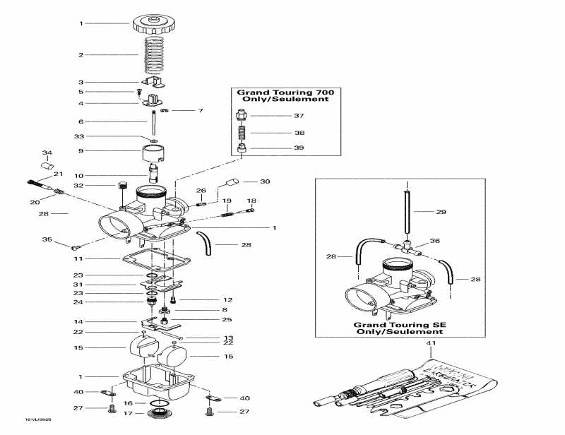 snowmobile  Grand Touring 700, 1998  - Carburetors