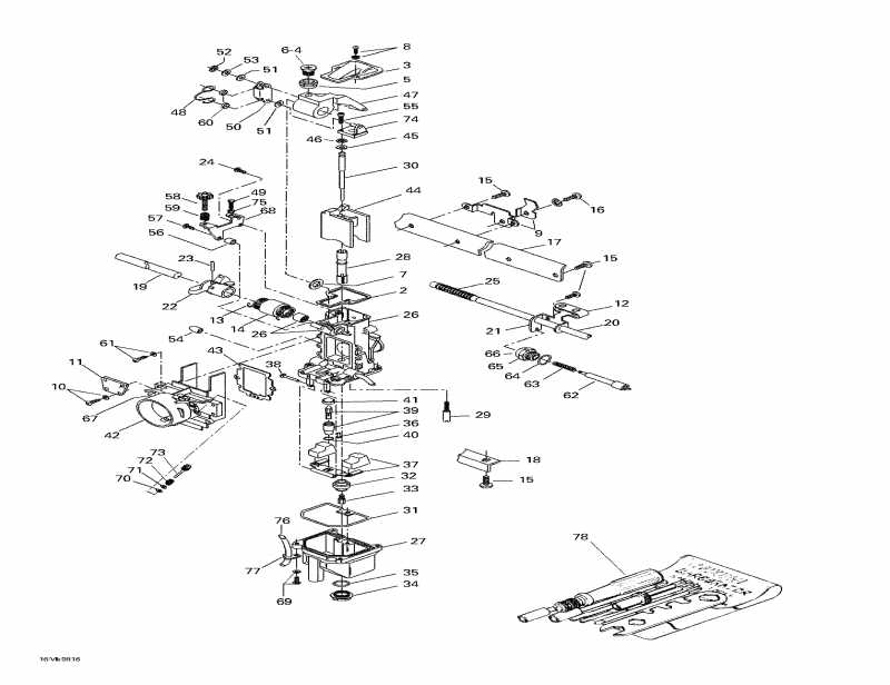  Skidoo Mach Z LT (SV Track), 1998 - Carburetors