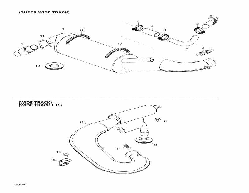  SkiDoo  Skandic Super Wide Track, 1998 - Muffler