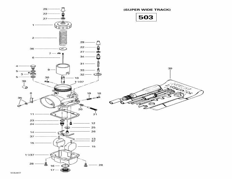 Skidoo  Skandic Super Wide Track, 1998 - Carburetor Super Wide Track (503)