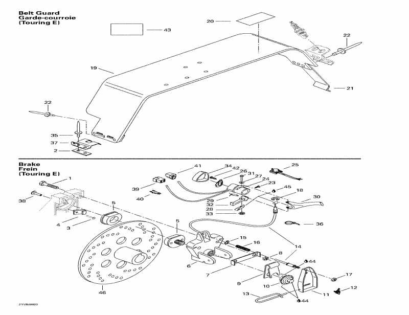  BRP Touring E, 1998  - Brake And Belt Guard