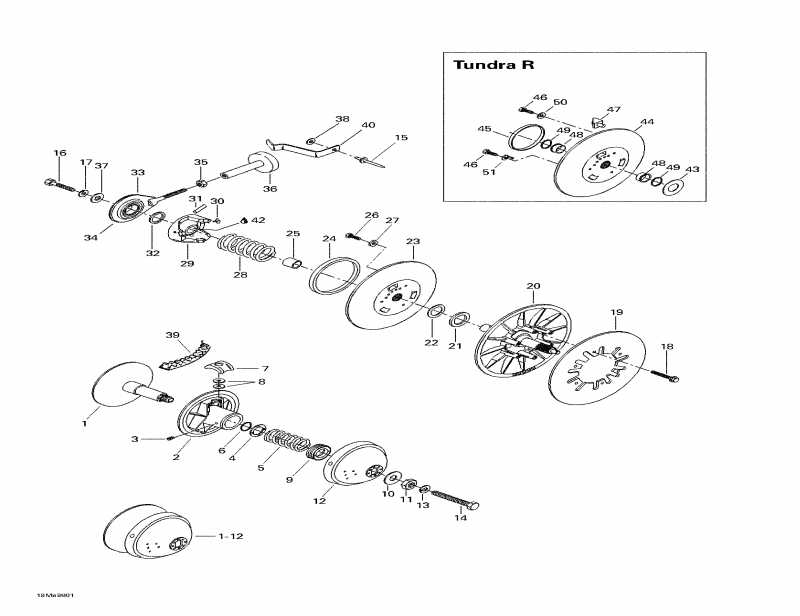 snowmobile SkiDoo Tundra II LT, 3271, 1998 - Pulleys