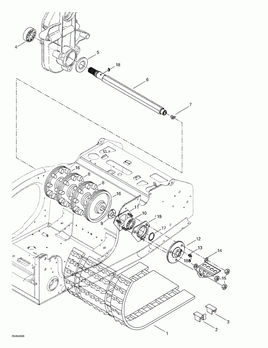 snowmobile - Drive Axle And Track