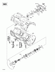 01-  , Rotary ,   (583) (01- Crankcase, Rotary Valve, Water Pump (583))