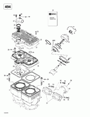 01- ,   (494) (01- Cylinder, Exhaust Manifold (494))