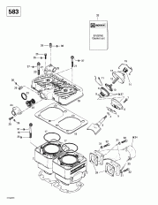 01- ,   (583) (01- Cylinder, Exhaust Manifold (583))