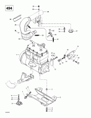 01-  Sport  Muffler (494) (01- Engine Support And Muffler (494))