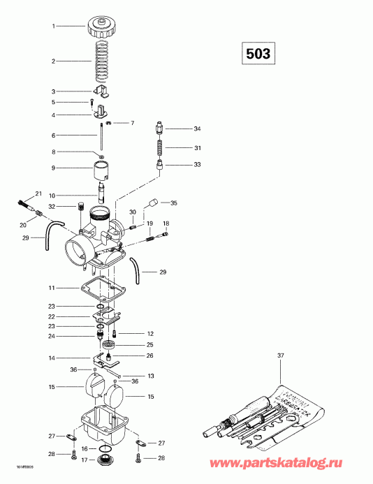 SkiDoo  Skandic 380/500, 1999 - Carburetors (503)