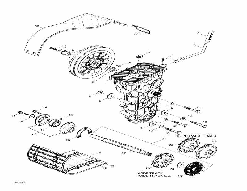    Skandic Super Wide Track, 1999 - Drive Axle, Track  Belt Guard