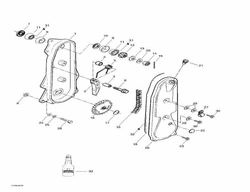  ski-doo Tundra, 1999 - Chaincase