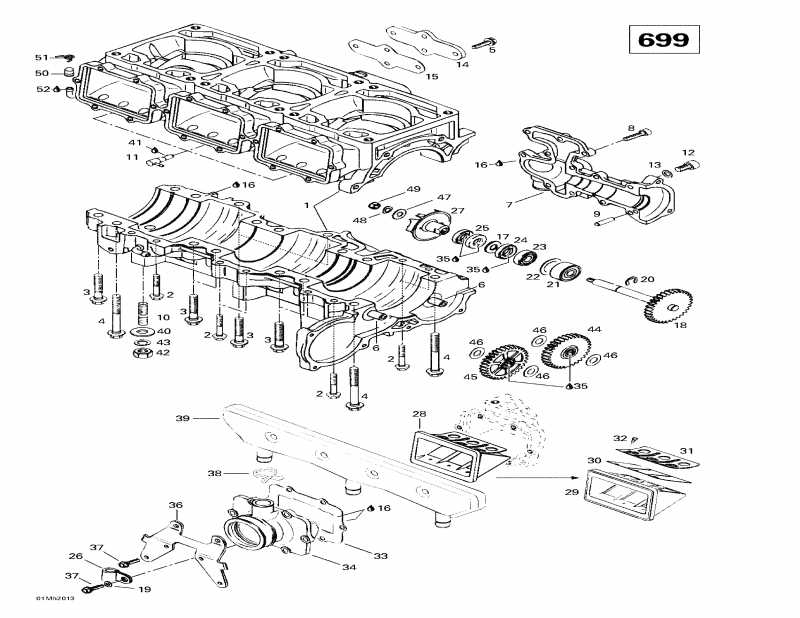   Formula III 800, 2000 - Crankcase, Reed Valve, Water Pump