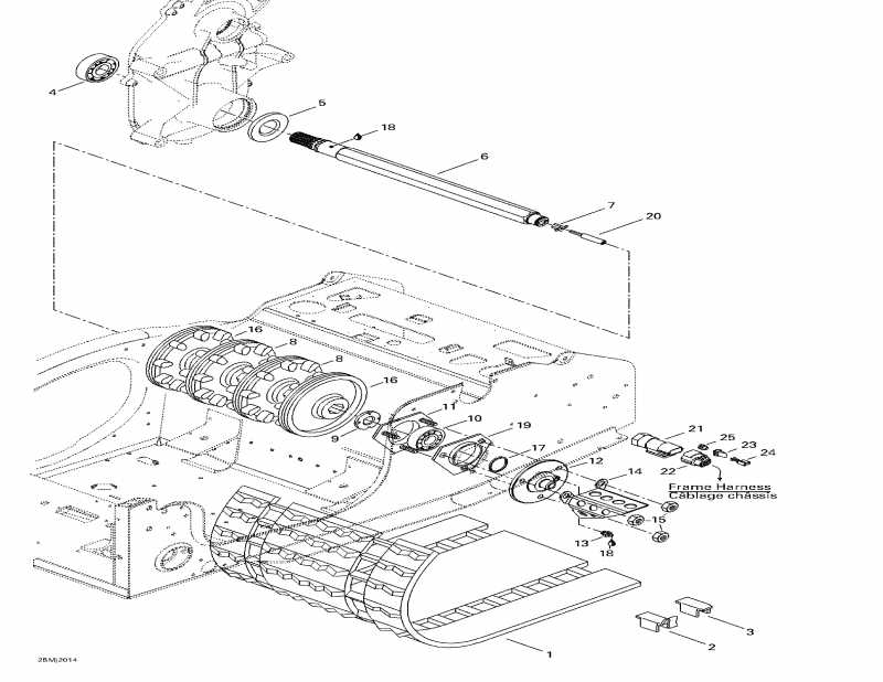 Ski-doo Grand Touring SE Millennium Edition, 2000  - Drive Axle  Track