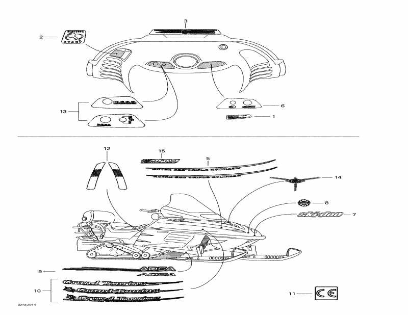 Ski Doo Grand Touring SE Millennium Edition, 2000 - Decals