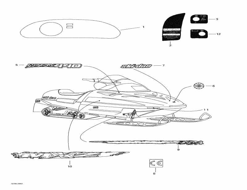  Skidoo MX Z 440, 2000  - Decals