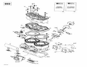 01- ,  ,   2 (01- Cylinder, Exhaust Manifold, Reed Valve 2)